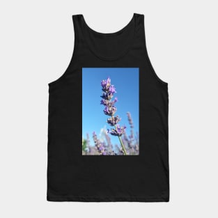 Single Lavender Flower Tank Top